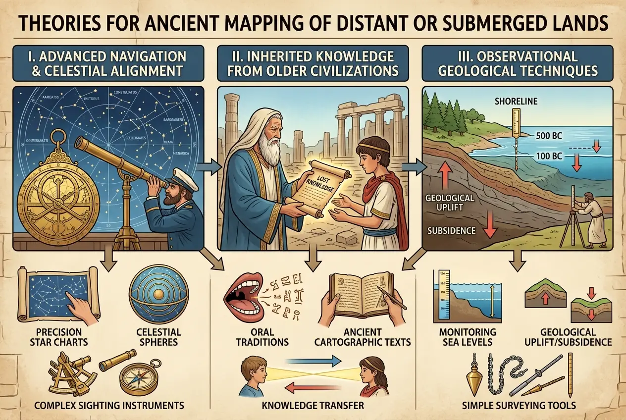 Visual explanation of Ancient Maps: Did Hidden Tech Map Sunken Lands?