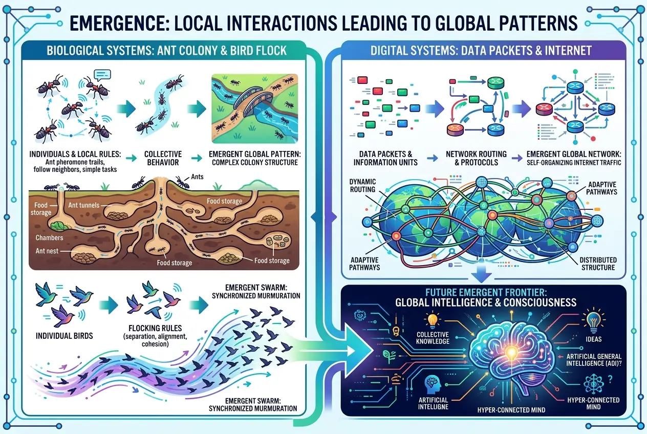 Visual explanation of Is the Internet Gaining a Collective Mind?