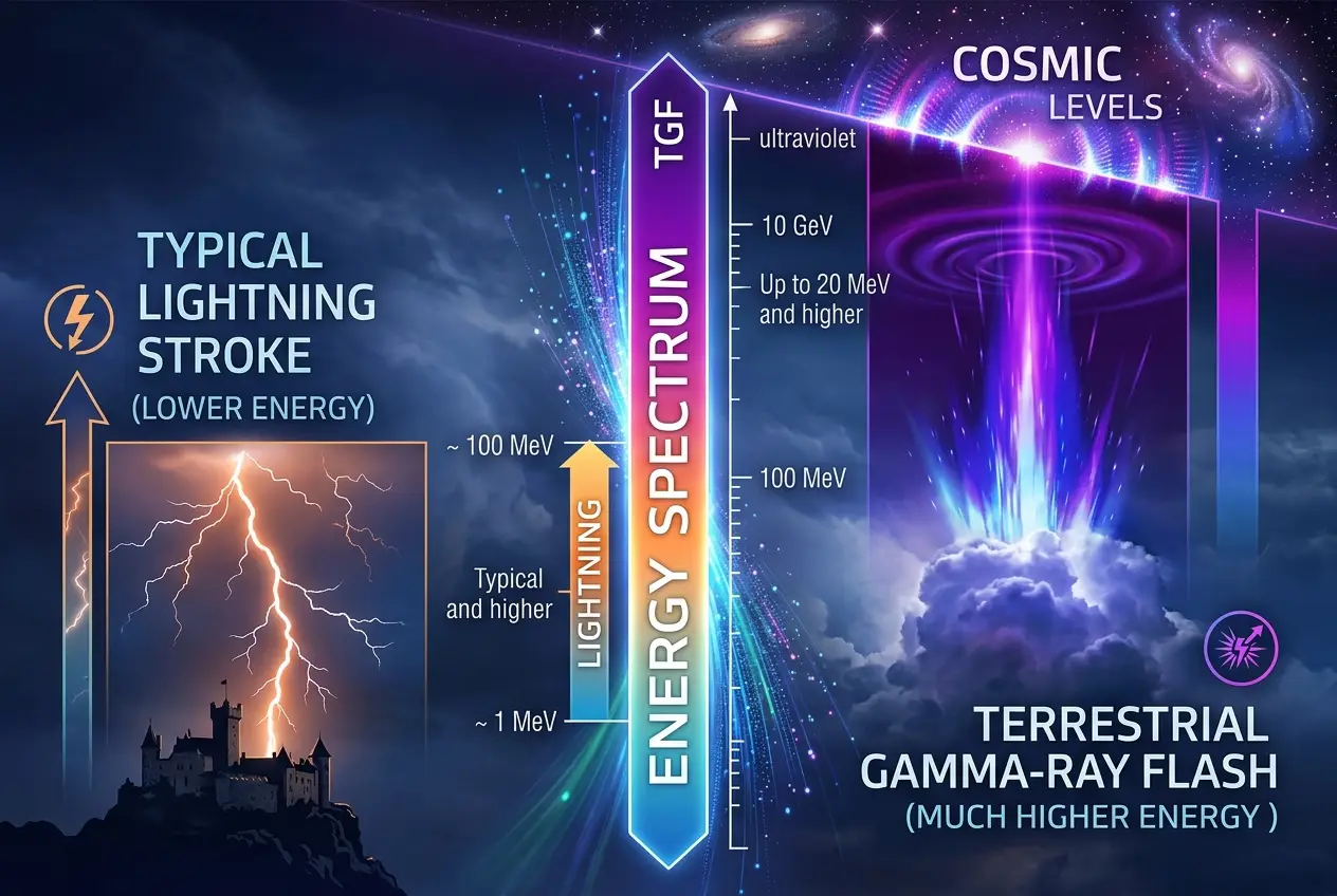 Visual explanation of Can Thunderstorms Unleash Cosmic Energy?