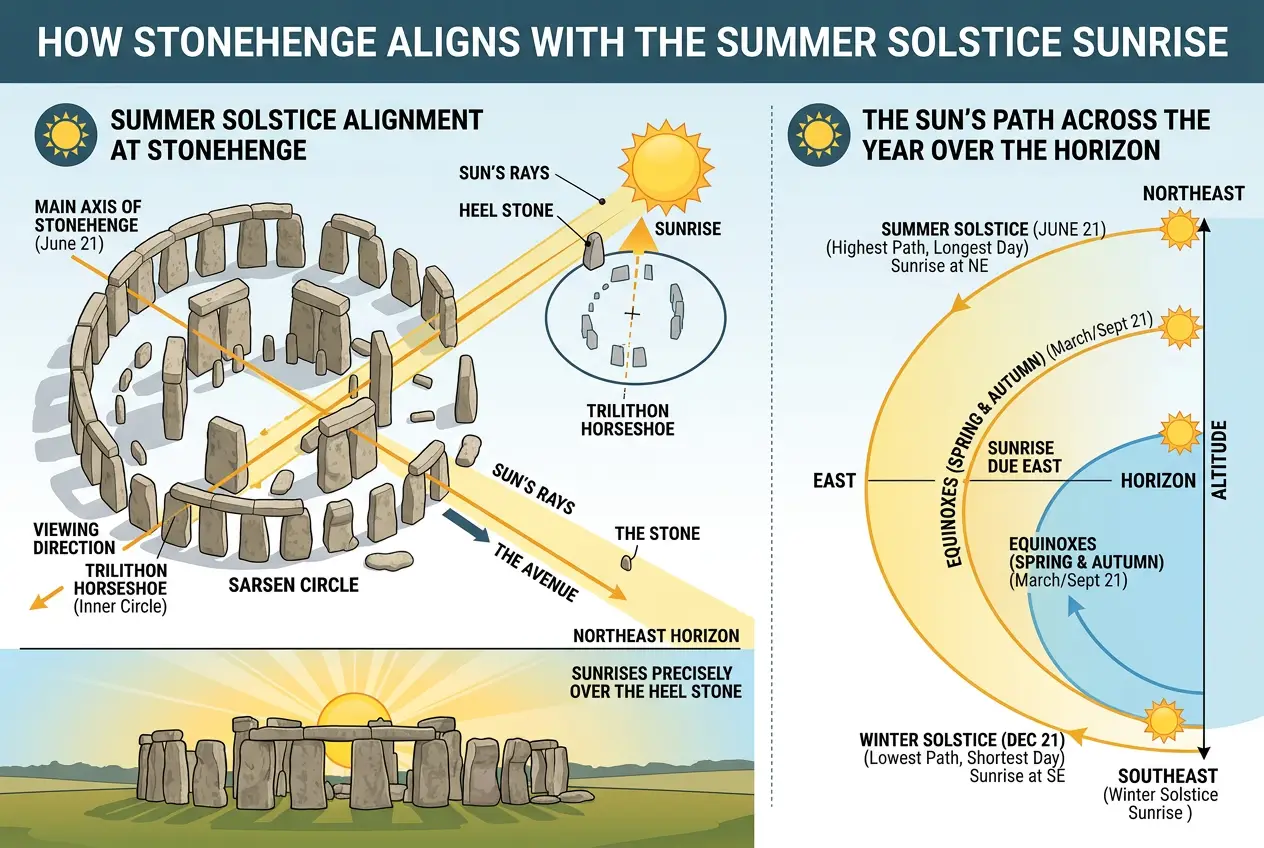 Visual explanation of Ancient Alignments: Did Structures Track the Cosmos?