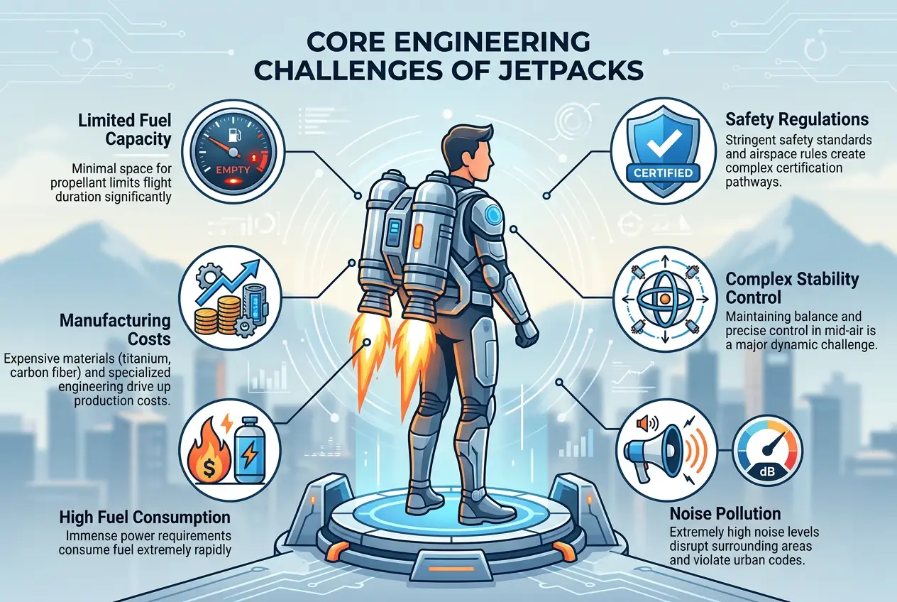 Visual explanation of Jetpacks: Why Aren't Our Skies Buzzing?