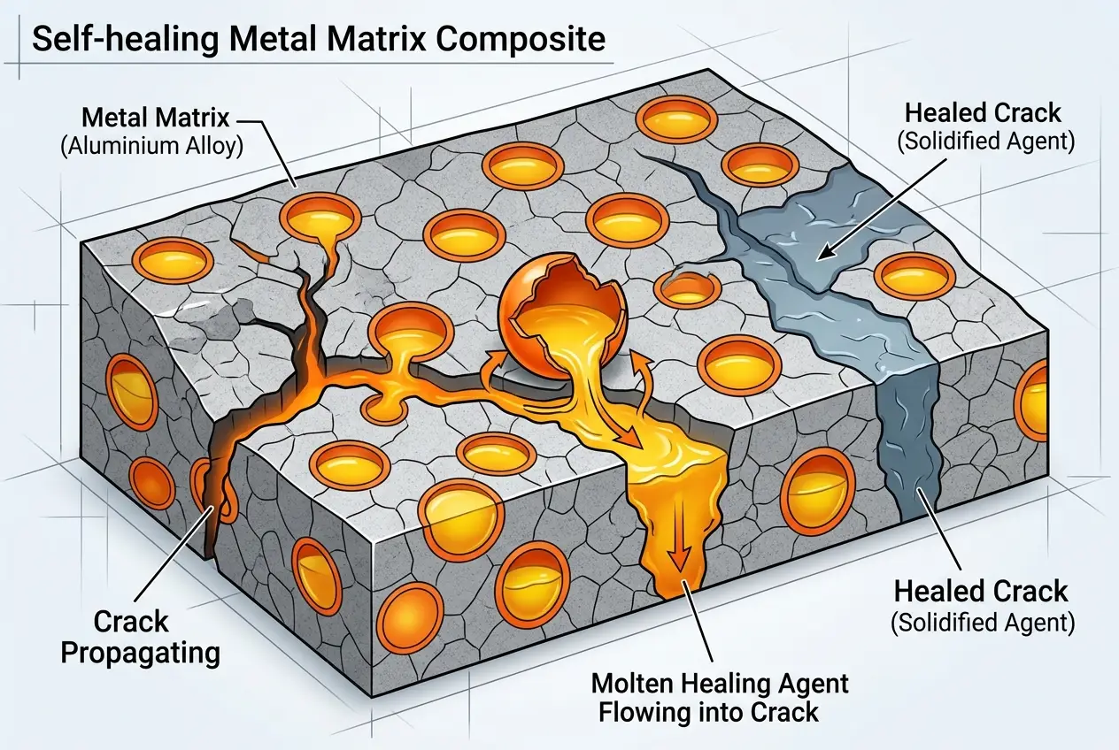Visual explanation of Why Do Some Metals Heal Themselves? Unpacking Self-Repairing Tech
