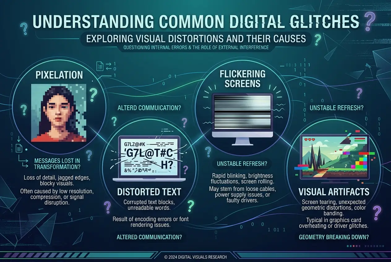 Visual explanation of Are Digital Glitches Hints of Parallel Worlds?