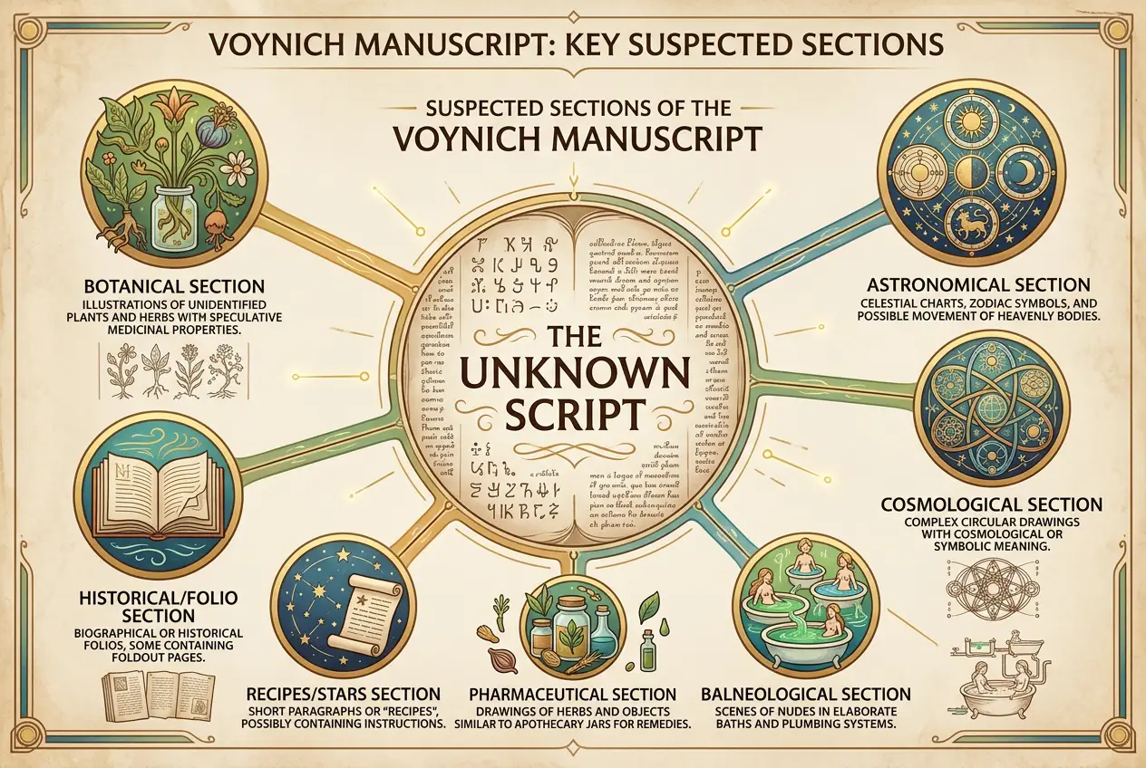 Visual explanation of Voynich Manuscript: Secret Code or Ancient AI?