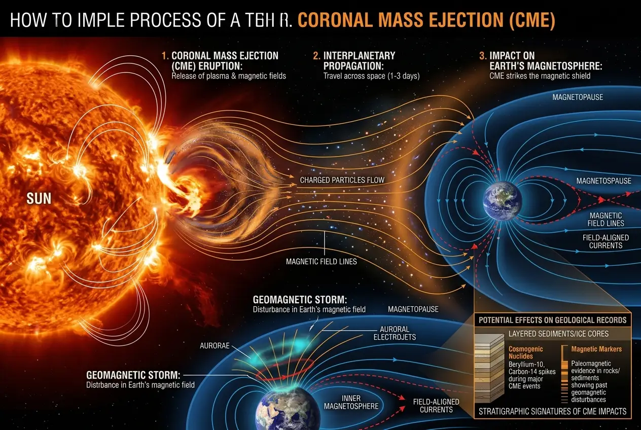 Visual explanation of Do Solar Storms Erase Earth's Ancient Magnetic Records?