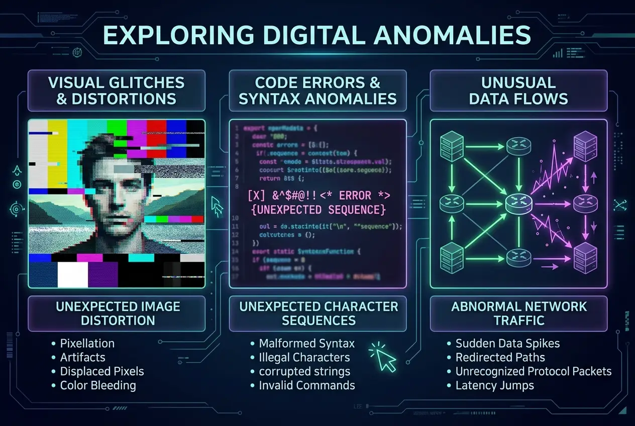 Visual explanation of Digital Anomalies: Glimpses of a Hidden Reality?