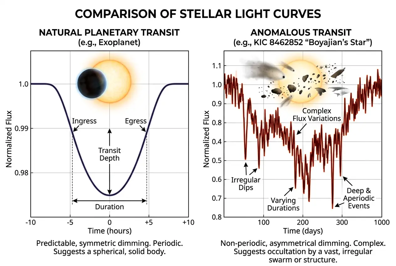 Visual explanation of Do Exoplanet Transits Hide Alien Tech?