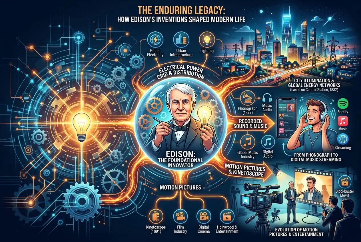 Visual explanation of Edison: The Mind Who Ignited Modern Life