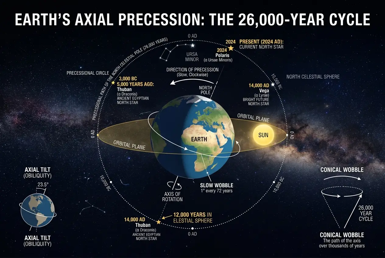 Visual explanation of Did Ancient Sites Predict Earth's Axis Wobble?