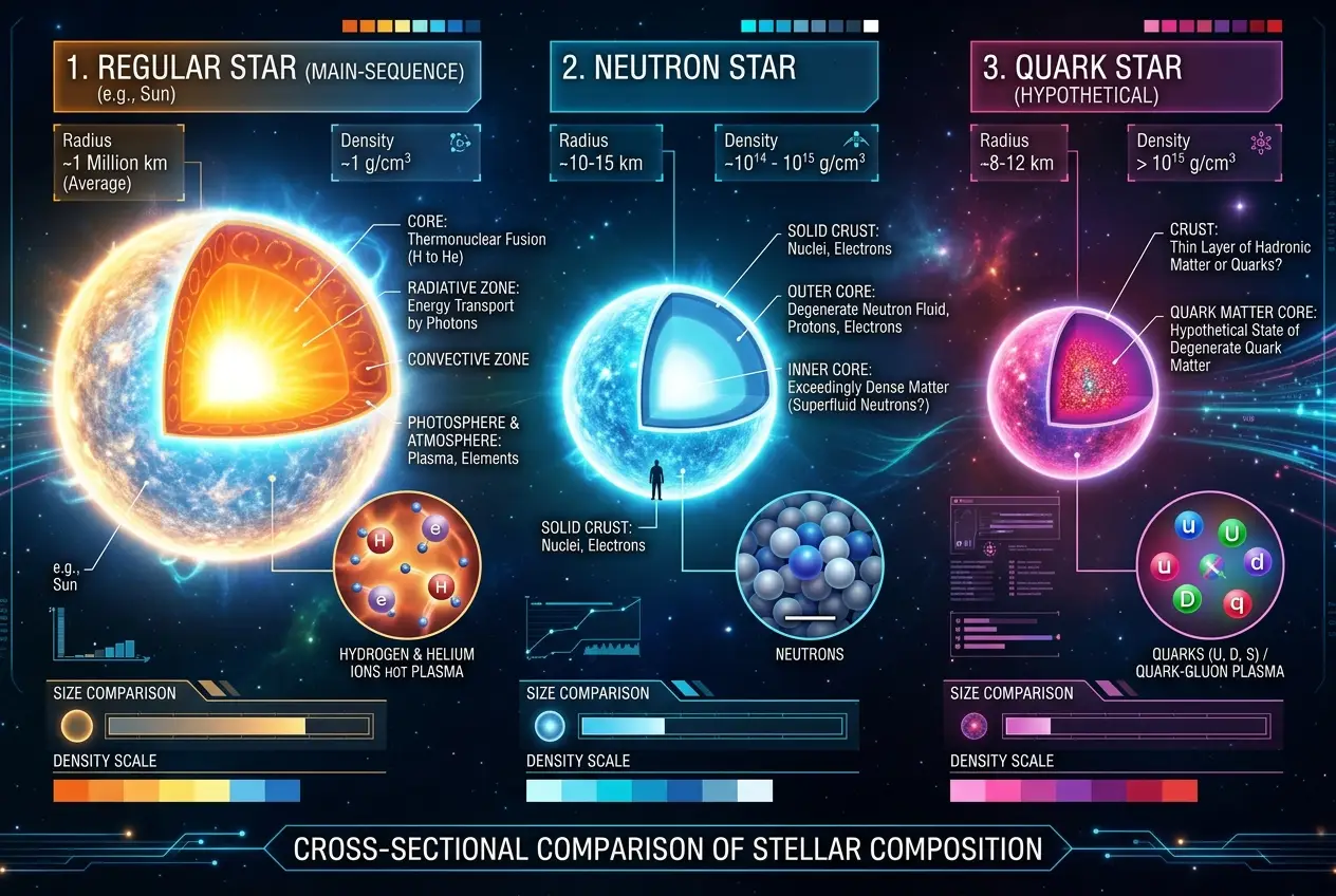 Visual explanation of Are Strange Stars Hiding Exotic Matter?