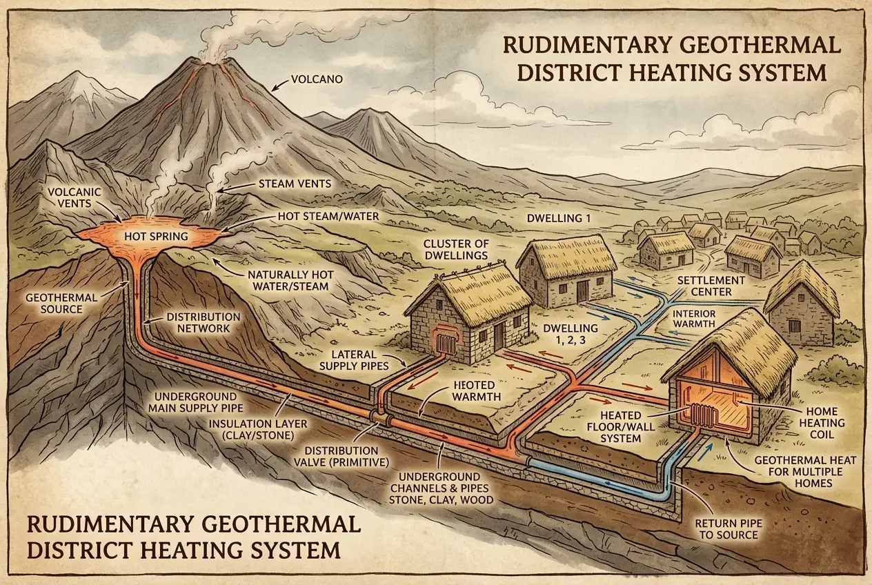 Visual explanation of Ancients & Earth's Heat: Did They Harness Geothermal?