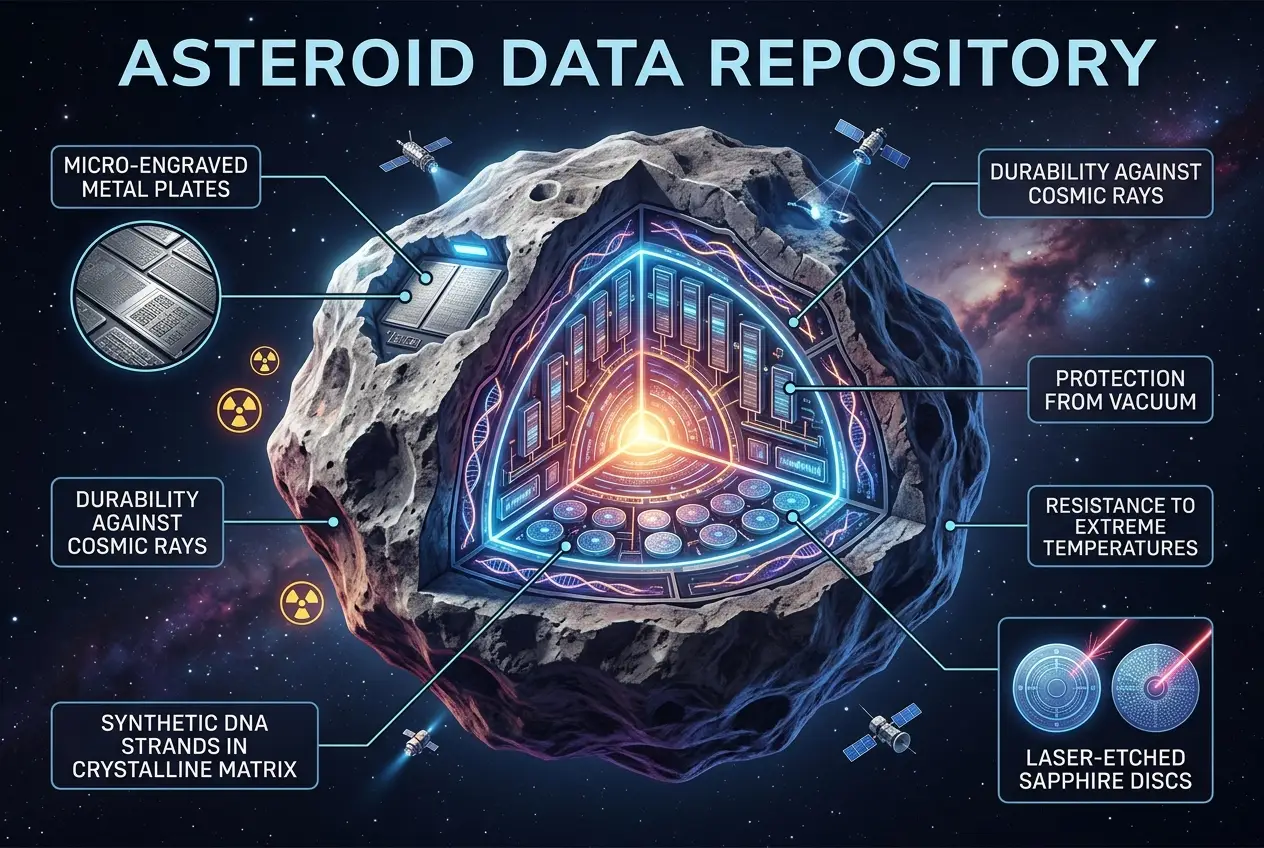 Visual explanation of Asteroids: Our Future Digital Memory Banks?