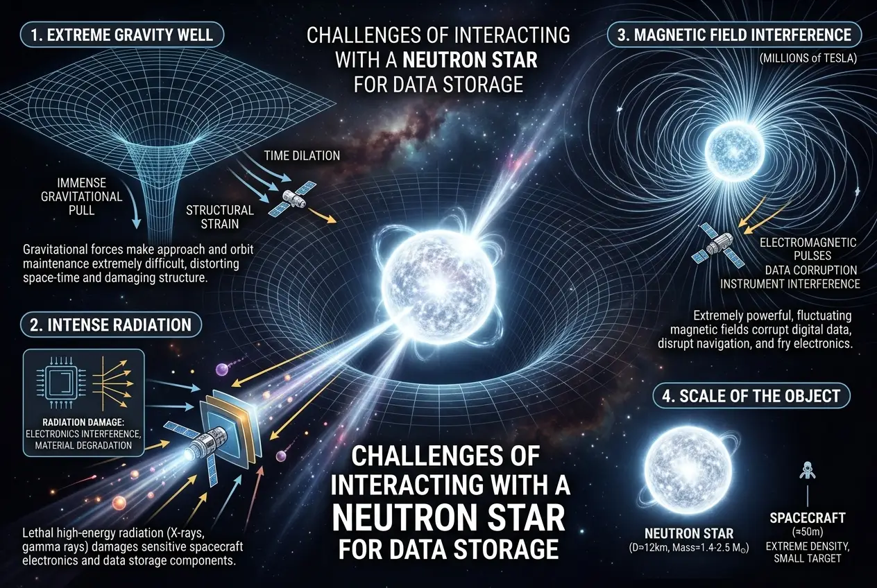 Visual explanation of Could Neutron Stars Be Cosmic Data Drives?