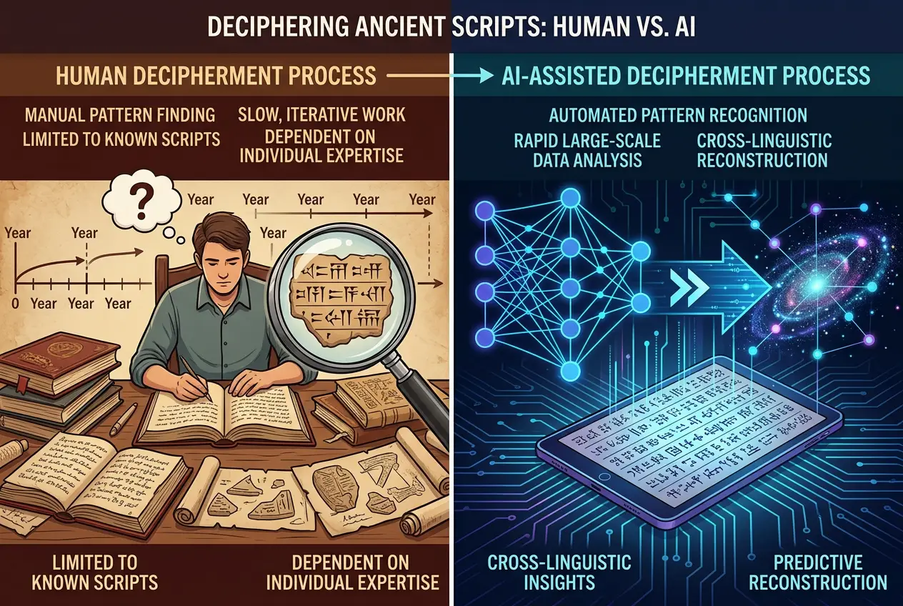 Visual explanation of Can AI Unlock Ancient Lost Languages?