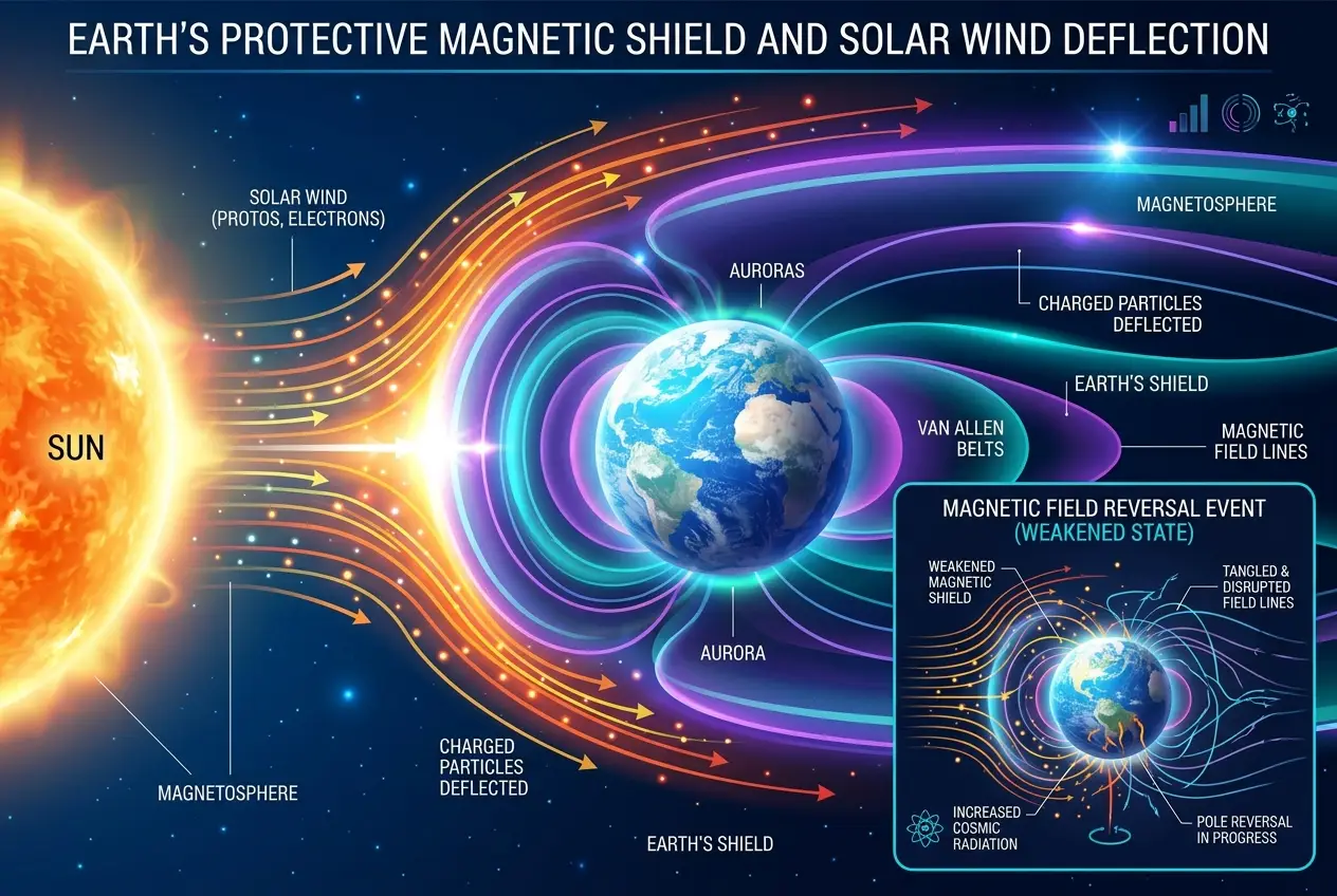Visual explanation of Earth's Magnetic Flip: How Will Our Tech Survive?