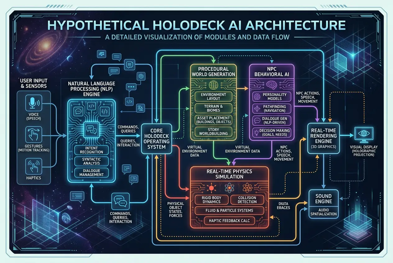 Visual explanation of Holodeck Dreams: Can Science Recreate Virtual Reality?