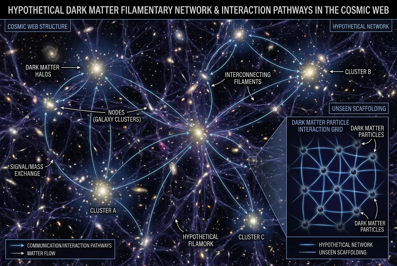 Visual explanation of Dark Matter: Is It a Cosmic Communication Network?