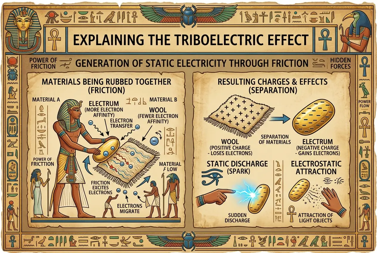 Visual explanation of Did Ancient Egypt Harness Static Electricity for Light?