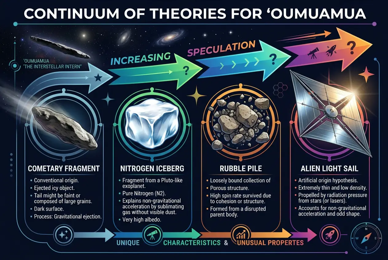 Visual explanation of Is 'Oumuamua Alien Tech? Deciphering Interstellar Visitors
