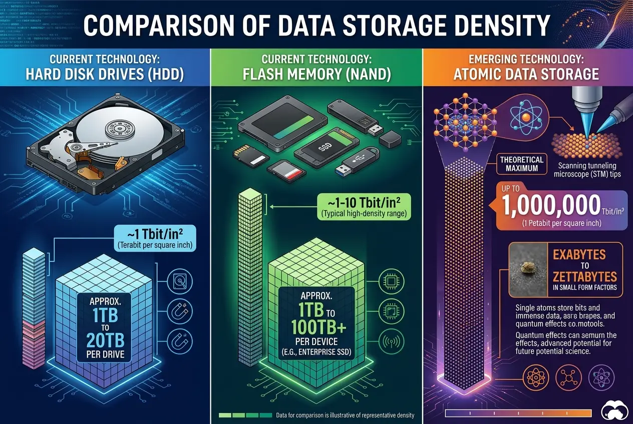 Visual explanation of Can A Single Atom Store All Our Data?