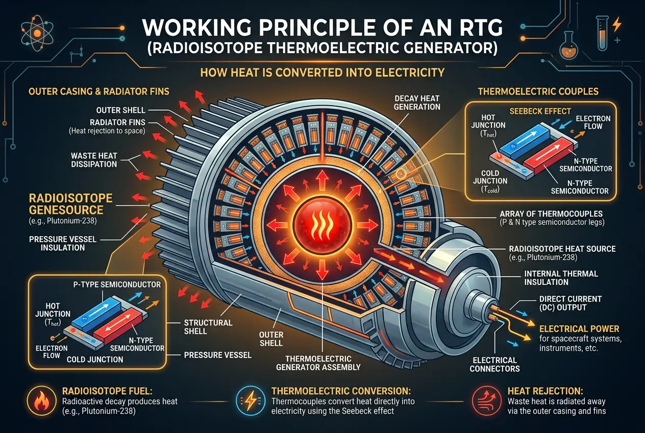 Visual explanation of Atomic Batteries: Powering a Future Without Recharging?