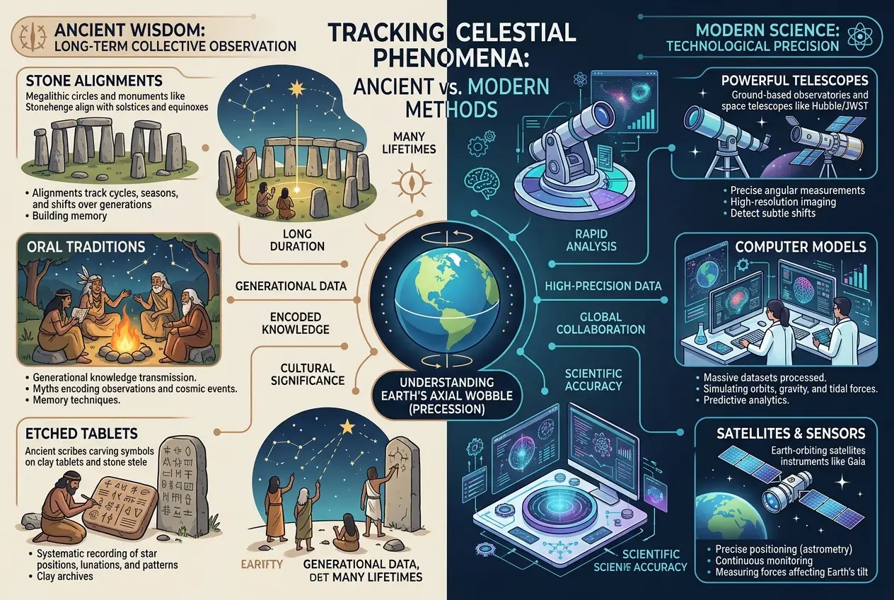 Visual explanation of Did Ancient Sites Predict Earth's Axis Wobble?