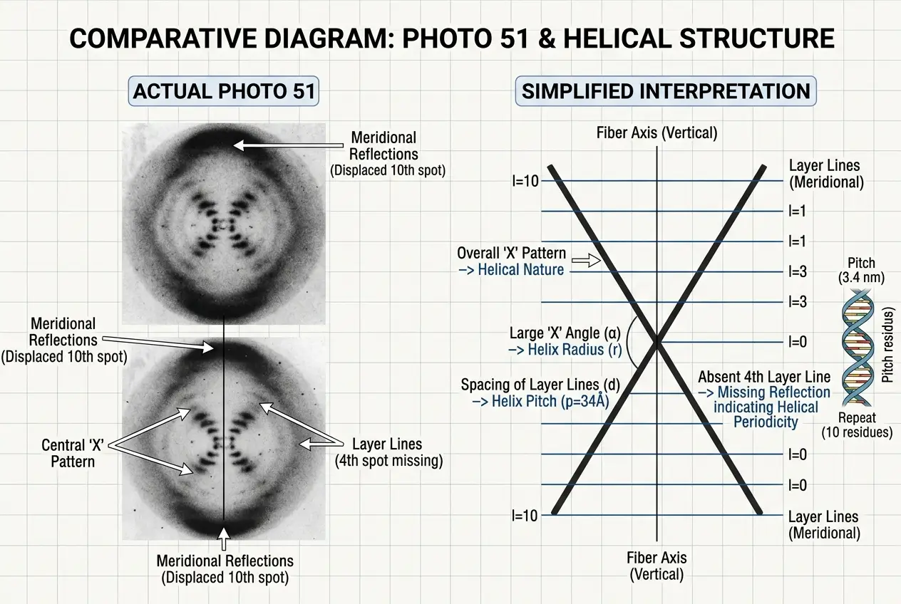 Visual explanation of Rosalind Franklin: The Unsung Heroine Who Unlocked DNA's Secret Code