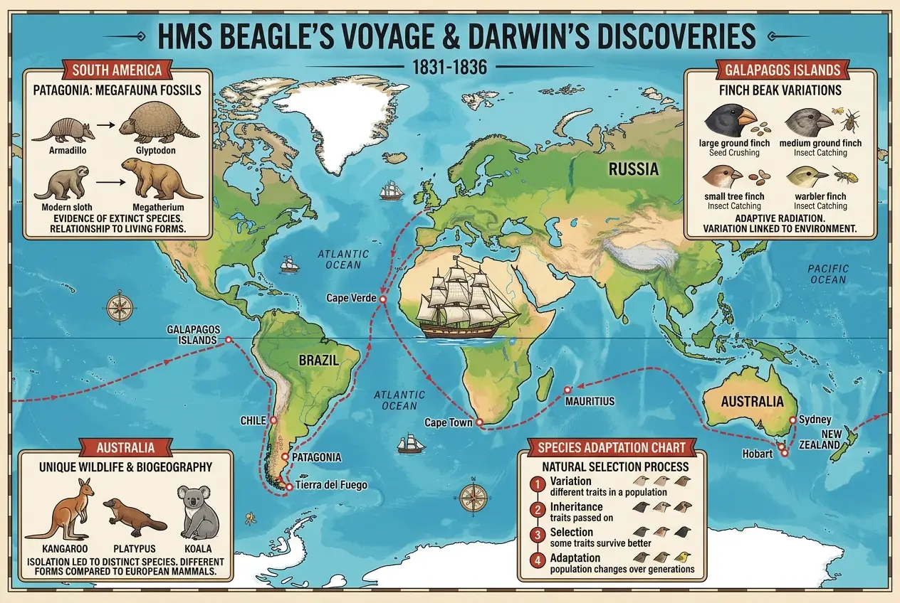 Visual explanation of Charles Darwin: The Reluctant Revolutionary Who Rewrote Life's Story
