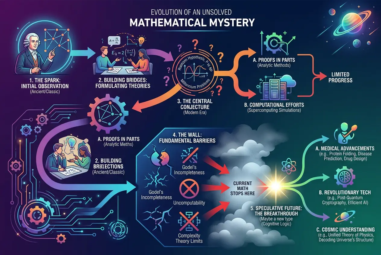 Visual explanation of Can Math Make You Rich? The Unsolved Puzzles Worth Millions