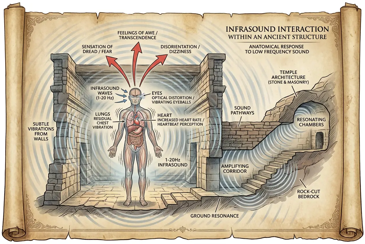 Visual explanation of Does Infrasound Affect Minds? Science of Ancient Whispers