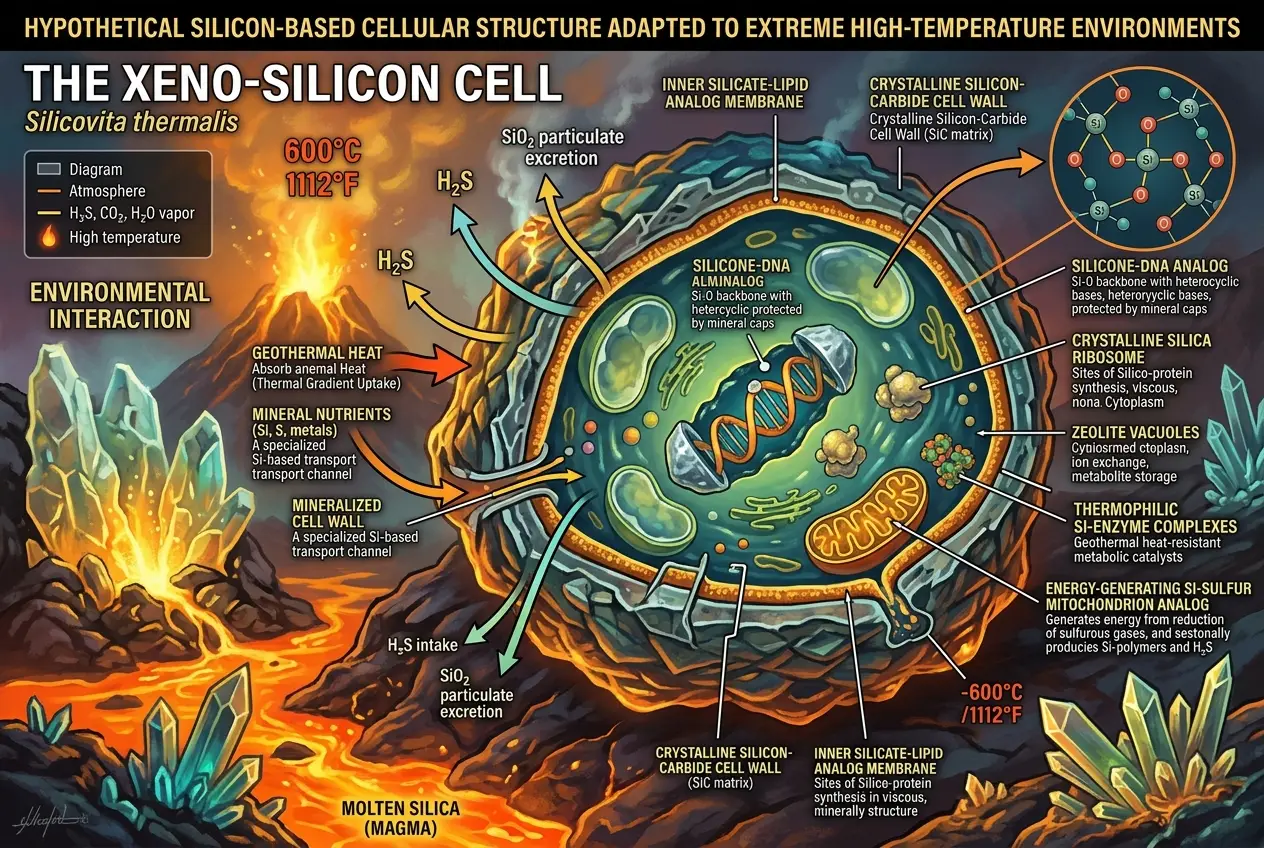 Visual explanation of Silicon Life: Could Aliens Be Rock-Based?