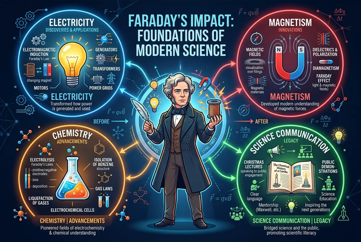 Visual explanation of Michael Faraday: The Mind Who Illuminated Our Modern World