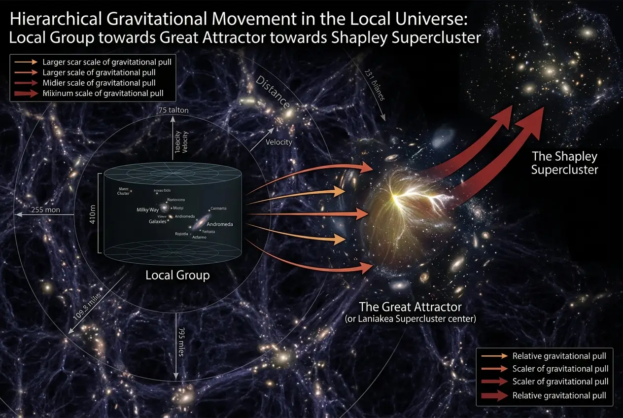 Visual explanation of The Great Attractor: What's Pulling Our Galaxy?