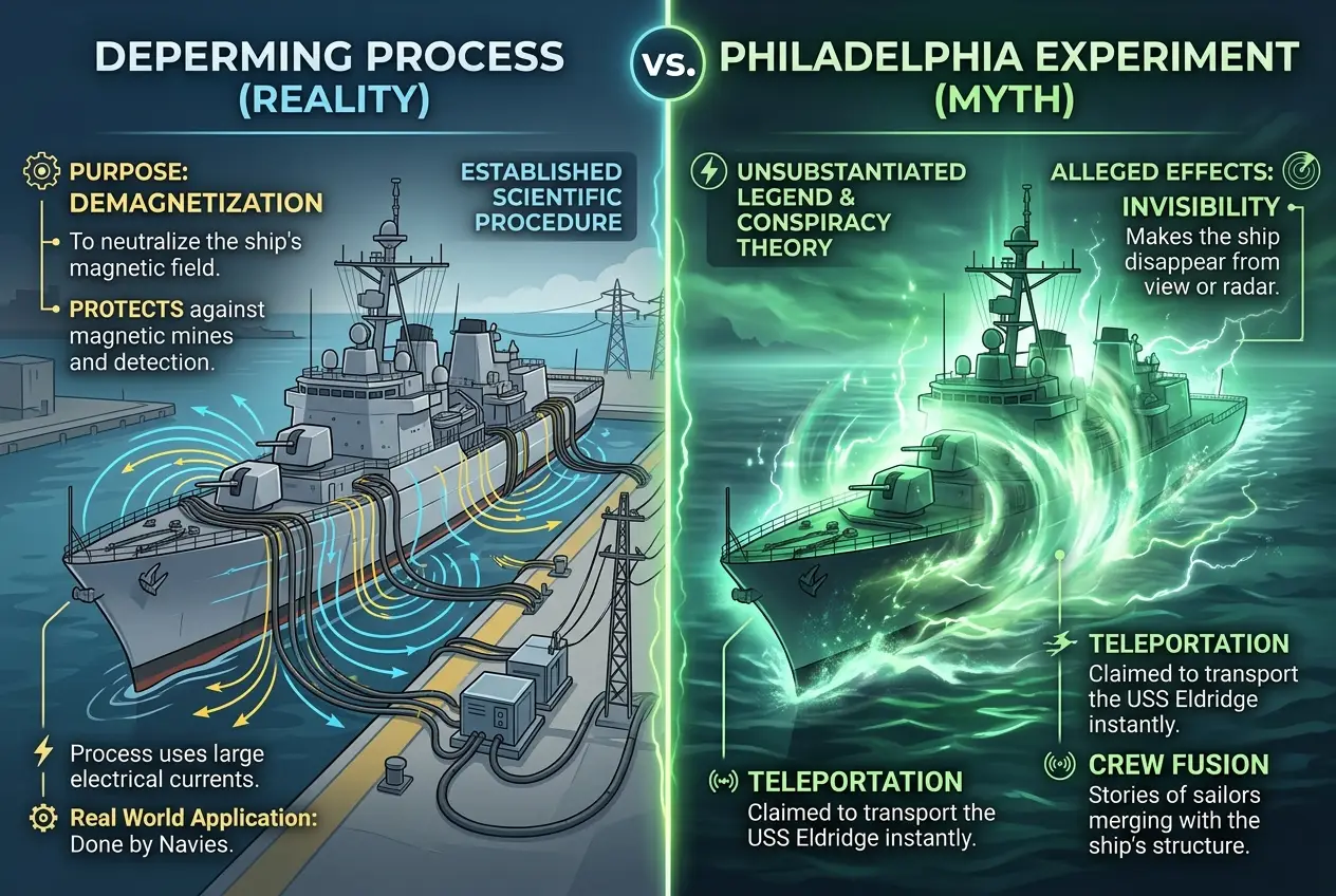 Visual explanation of Philadelphia Experiment: Did It Bend Space-Time?