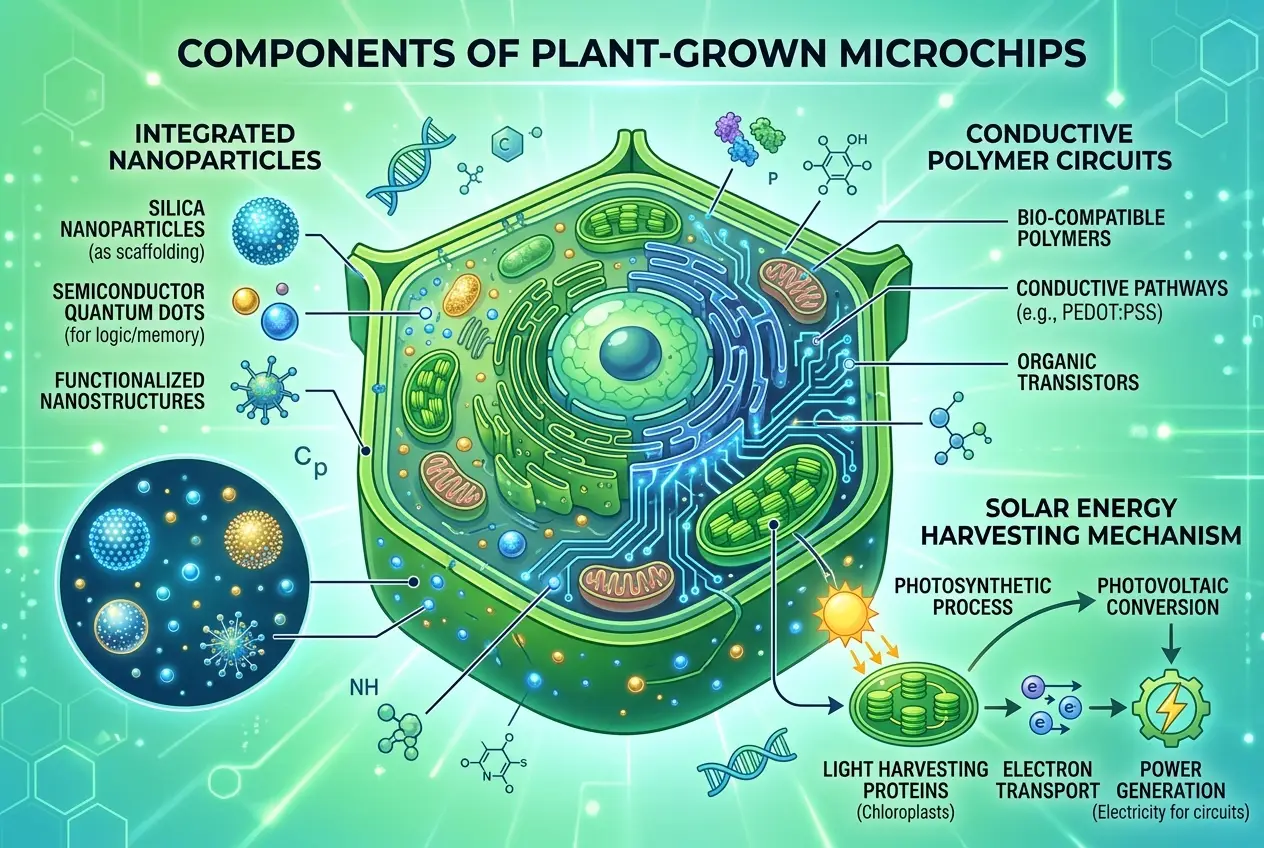 Visual explanation of Can Plants Grow Our Next Microchips?
