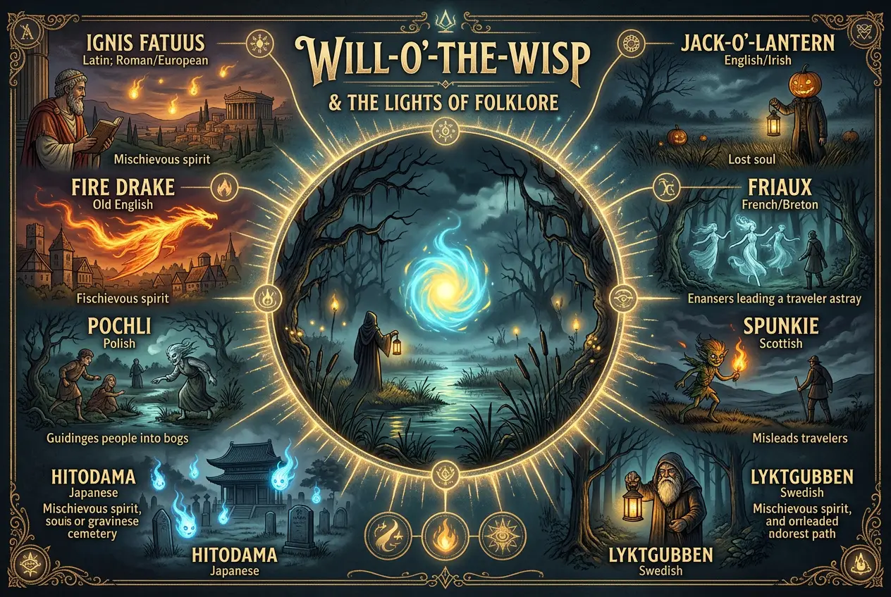 Visual explanation of Will-o'-the-Wisps: Could Swamp Lights Be Plasma Tech?
