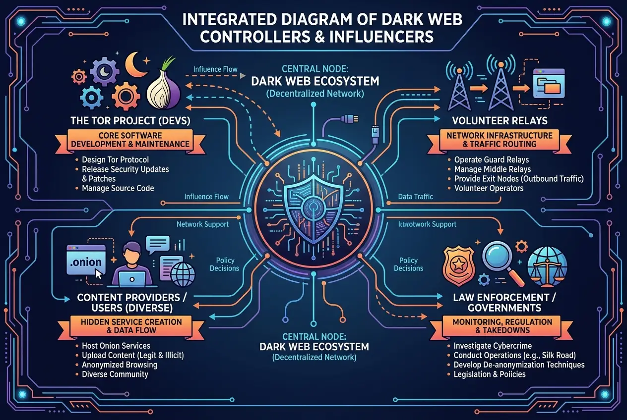 Visual explanation of Dark Web's Hidden Truth: Who Controls Its Depths?