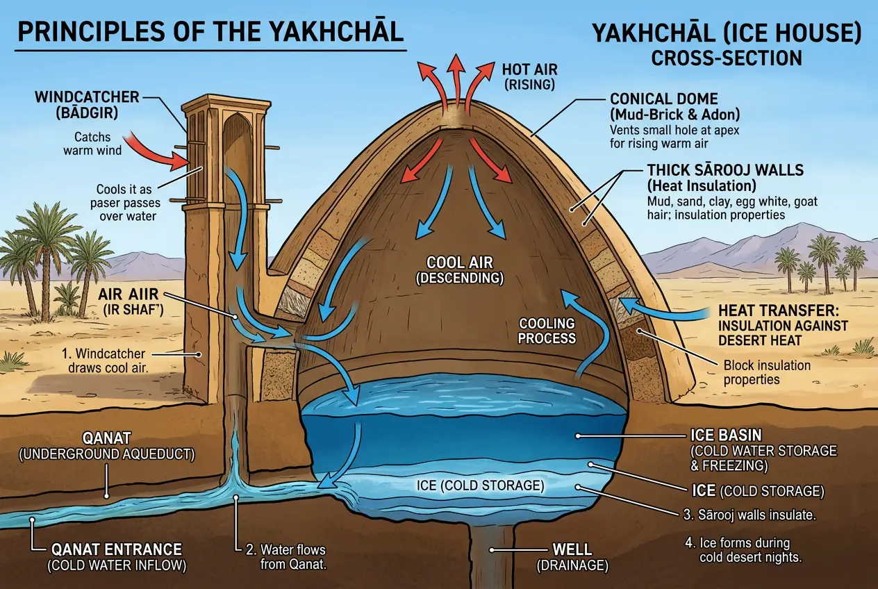 Visual explanation of Did Ancient Persia Build Super-Efficient AC Systems?