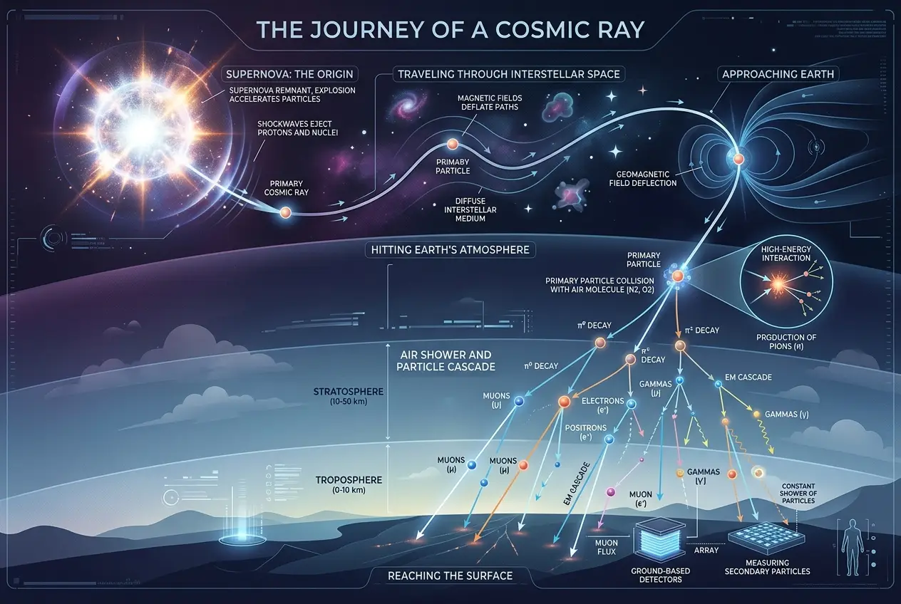 Visual explanation of Do Cosmic Rays Influence Our Brain Activity?