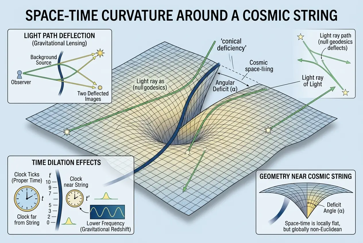 Visual explanation of Do Cosmic Strings Bend Reality for Future Tech?