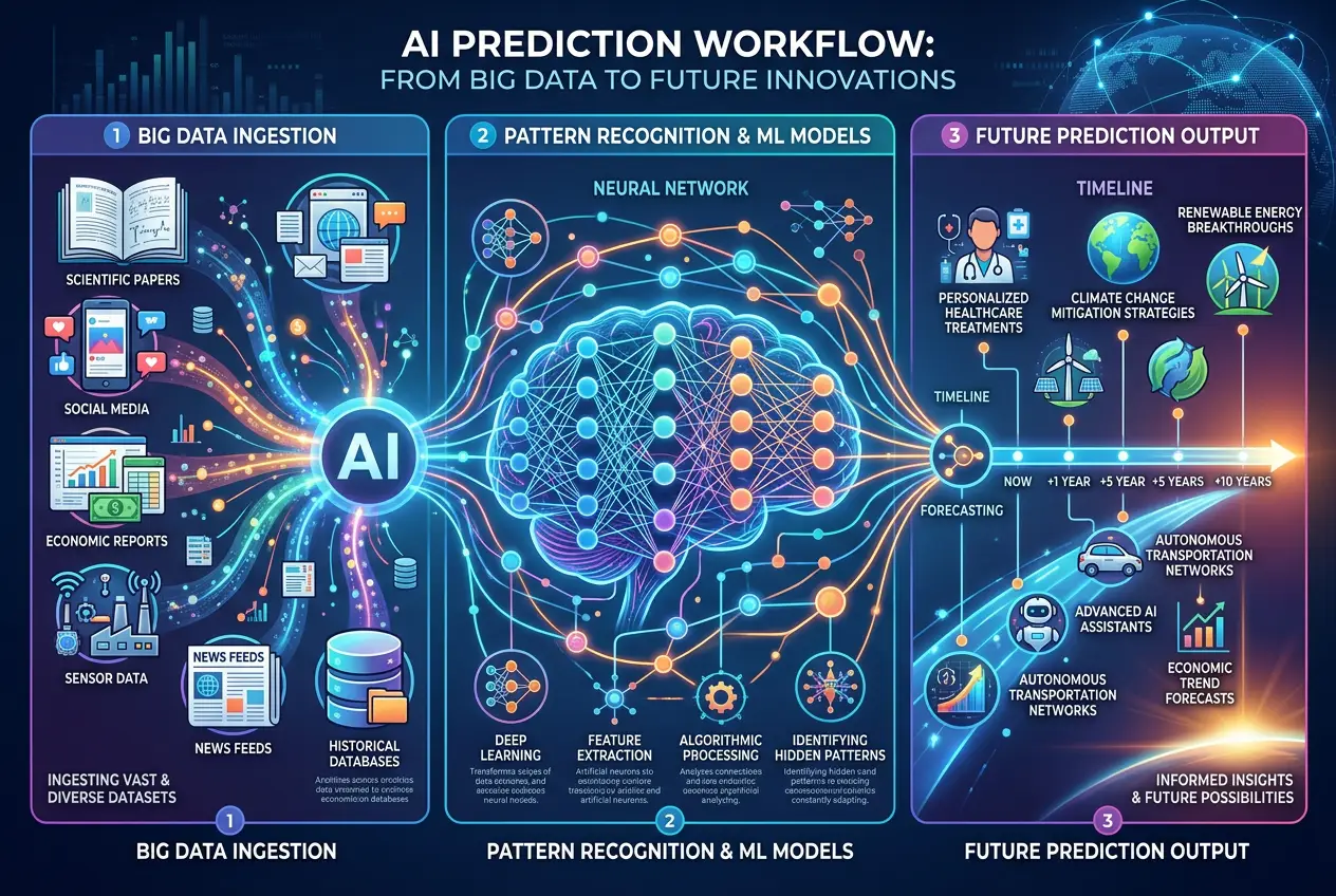 Visual explanation of Can AI Predict Humanity's Next Big Leap?