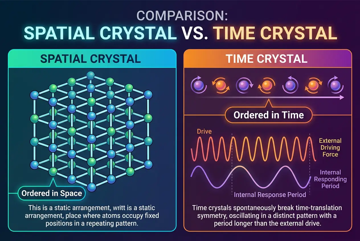 Visual explanation of Do Time Crystals Exist? Unpacking a New State of Matter