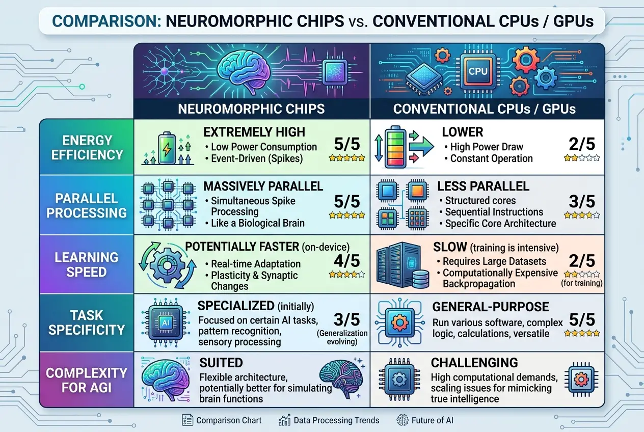 Visual explanation of Can Brain-Like Chips Create True AI?