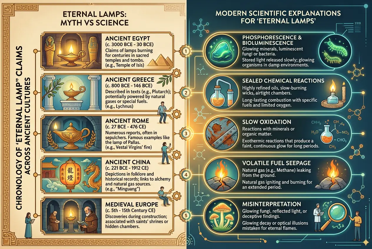 Visual explanation of Did Ancient Cultures Craft Immortal Lamps?