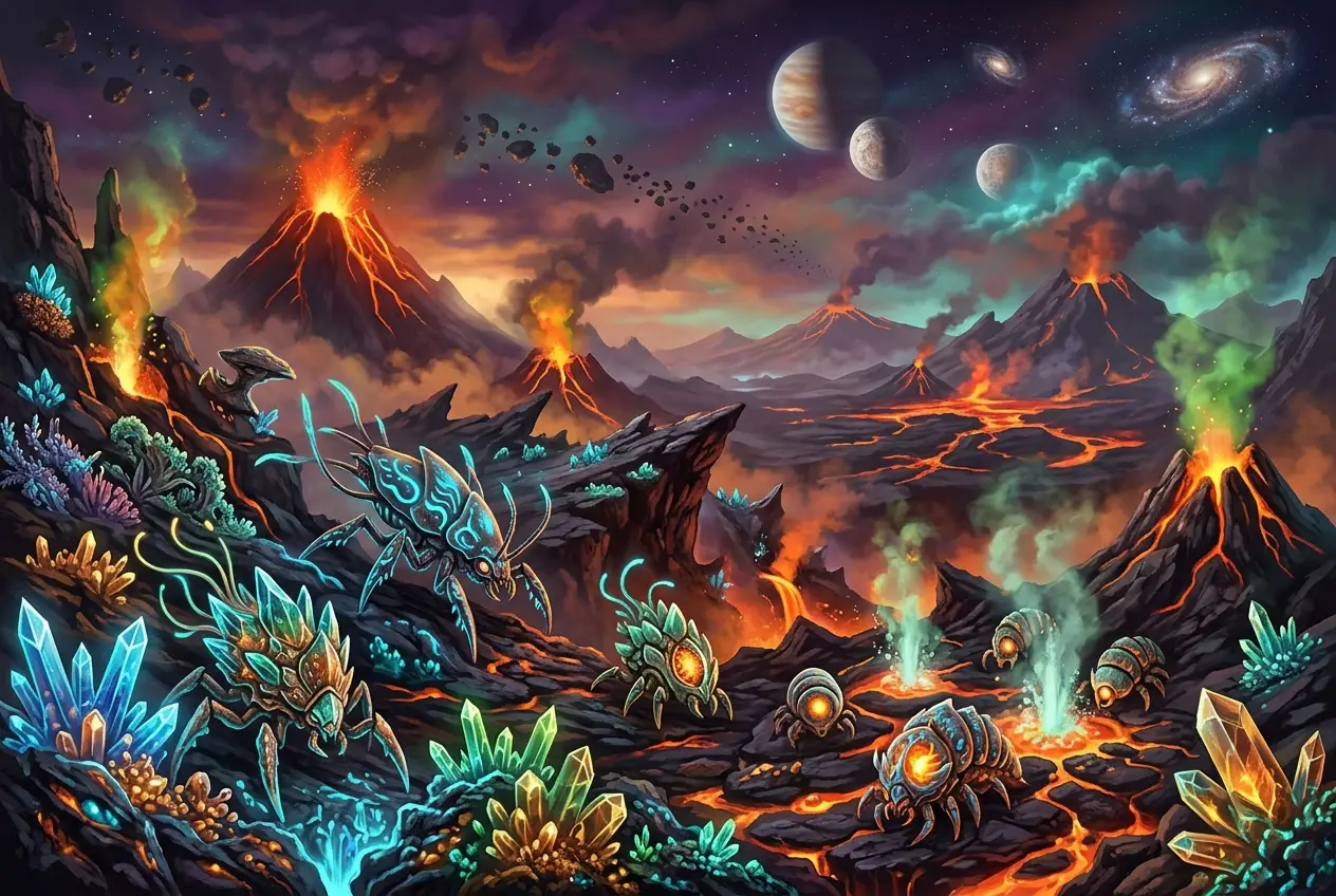 Visual explanation of Silicon Life: Could Aliens Be Rock-Based?