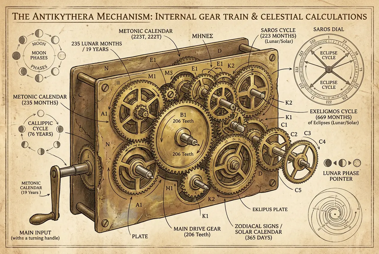 Visual explanation of Did Ancient Greeks Build a Cosmic Computer?