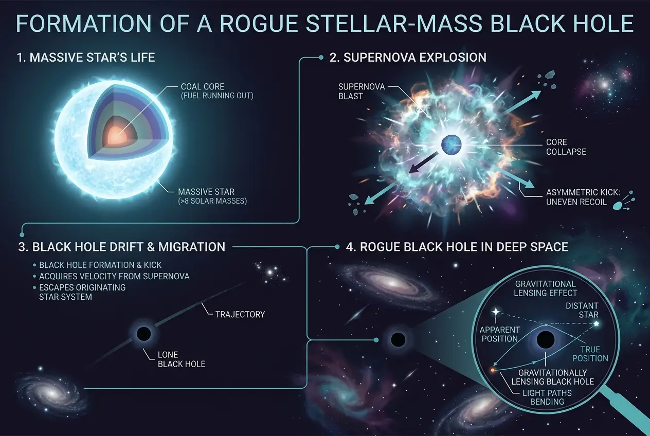 Visual explanation of Could Rogue Black Holes Host Hidden Worlds?