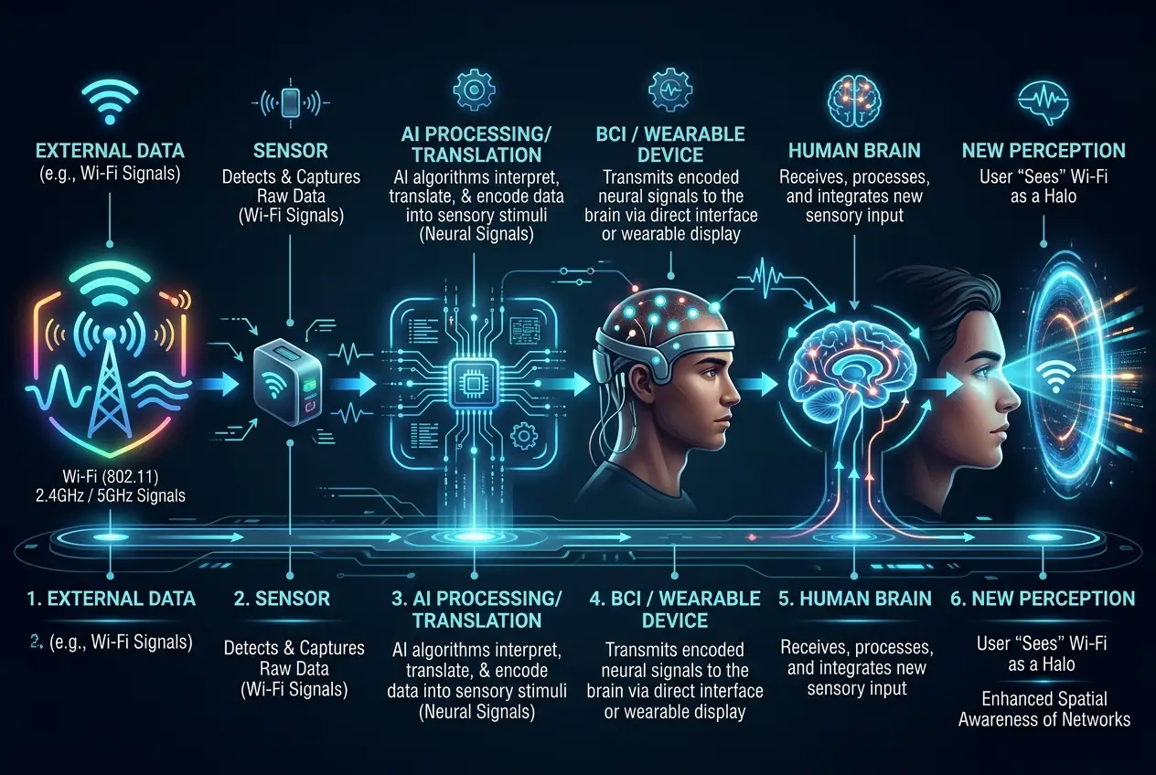 Visual explanation of Can Tech Augment Our Senses? See Sound, Taste Color