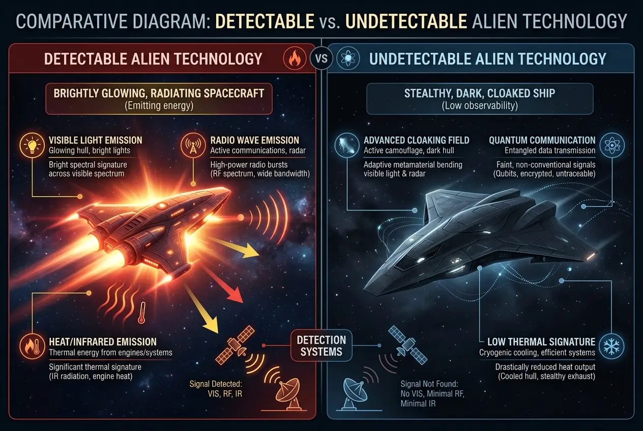 Visual explanation of Are Dark Forests Hiding Alien Tech?