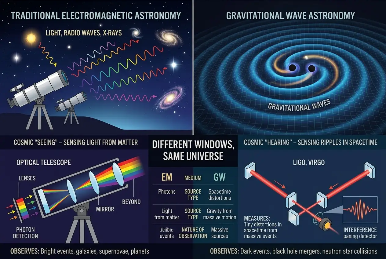 Visual explanation of Do Gravity Waves Warp Time? Unpacking Cosmic Ripples